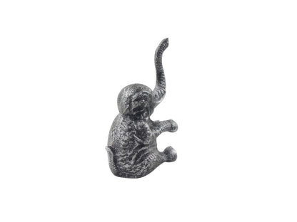 Rustic Silver Cast Iron Elephant Metal Door Stop 8""    Home Decor Supply | Online Retail | ShoreShopper.com