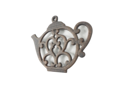 Rustic Copper Cast Iron Round Teapot Trivet 8""    Home Decor Supply | Online Retail | ShoreShopper.com