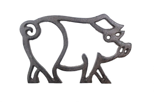 Cast Iron Pig Shaped Trivet 8""    Home Decor Supply | Online Retail | ShoreShopper.com
