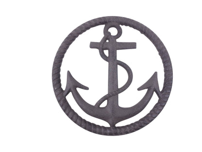 Cast Iron Anchor and Rope Nautical Kitchen Trivet 7""    Home Decor Supply | Online Retail | ShoreShopper.com
