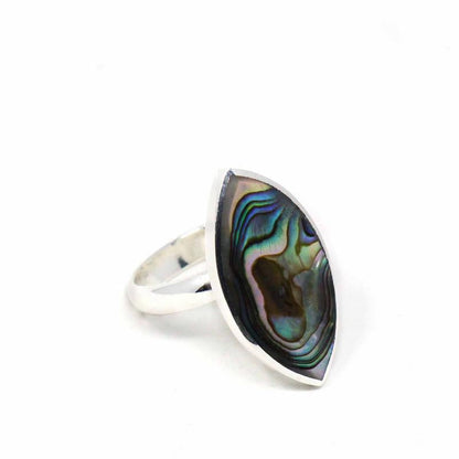 Ring, Abalone and Silver Ellipse    Home Decor Supply | Online Retail | ShoreShopper.com