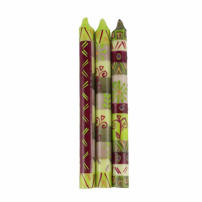 Hand Painted Candles in Kileo Design (three tapers) - Nobunto    Home Decor Supply | Online Retail | ShoreShopper.com
