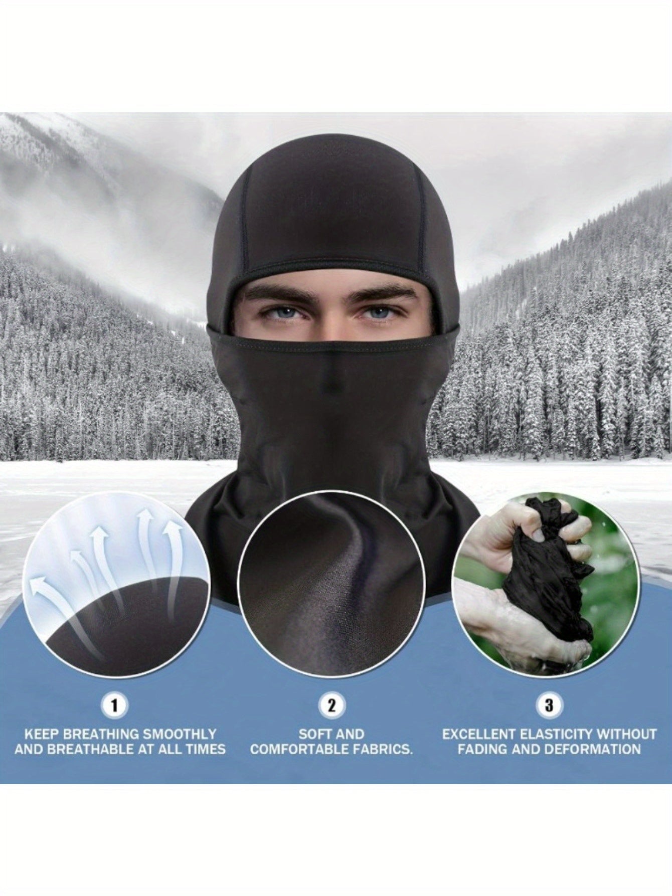 Extreme cold windproof breathable face mask and scarf w/ adjustable drawstring    Home Decor Supply | Online Retail | ShoreShopper.com