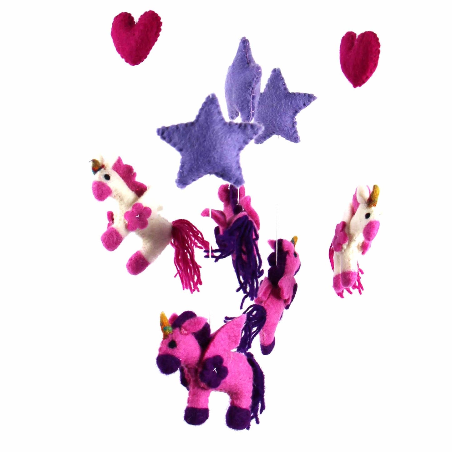 Felt Unicorn Mobile - Global Groove    Home Decor Supply | Online Retail | ShoreShopper.com