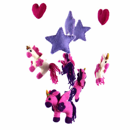 Felt Unicorn Mobile - Global Groove    Home Decor Supply | Online Retail | ShoreShopper.com