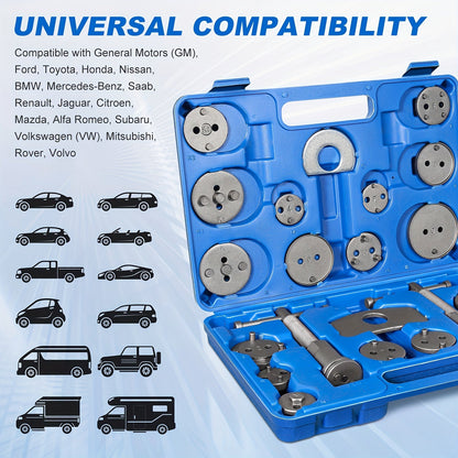 Portable Brake 22pcs. Tool Set Rewind Caliper Pistons, Seal Damage, Brake Pad    Home Decor Supply | Online Retail | ShoreShopper.com