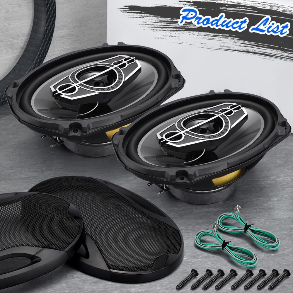6 X 9 Coaxial Audio Speakers (Pair) 5-way 1000W Peak 4 Ohm Coaxial Tweeters Door Speakers    Home Decor Supply | Online Retail | ShoreShopper.com