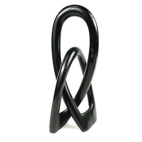 Soapstone Lovers Knot 10 inch Black    Home Decor Supply | Online Retail | ShoreShopper.com