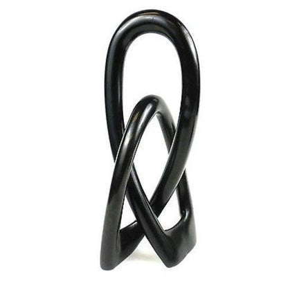 Soapstone Lovers Knot 10 inch Black    Home Decor Supply | Online Retail | ShoreShopper.com