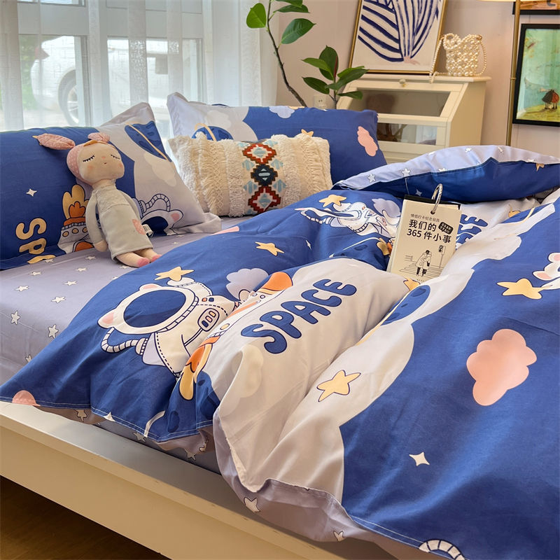 Washed Cotton Bed Sheet Quilt Cover Four-piece Set    Home Decor Supply | Online Retail | ShoreShopper.com