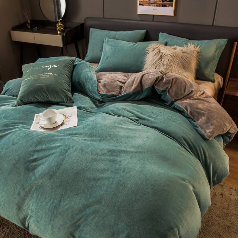 Double Bed Surface Plus Flange Flannel Product Three Thick Bed Sets    Home Decor Supply | Online Retail | ShoreShopper.com