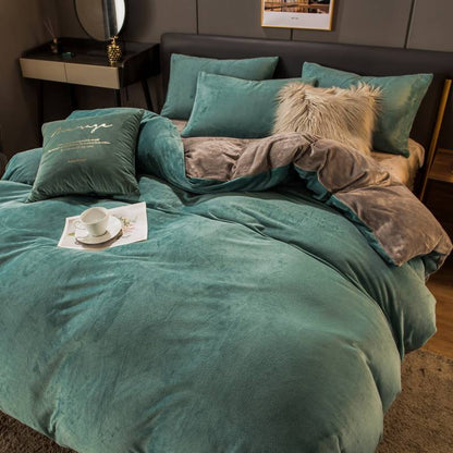 Double Bed Surface Plus Flange Flannel Product Three Thick Bed Sets    Home Decor Supply | Online Retail | ShoreShopper.com