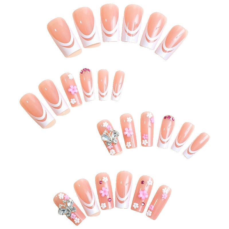Women's Fashion French Style Bow Flower Nail Art    Home Decor Supply | Online Retail | ShoreShopper.com
