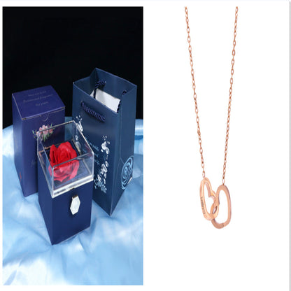 Rotating Soap Flower Rose Gift Box Creative Rotating Rose Jewelry Packaging Box Valentine's Day Gift For Women    Home Decor Supply | Online Retail | ShoreShopper.com