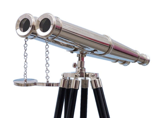 Floor Standing Admiral's Chrome Binoculars 62""    Home Decor Supply | Online Retail | ShoreShopper.com