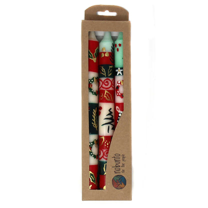 Set of Three Boxed Tall Hand-Painted Candles - Ukhisimui Design - Nobunto    Home Decor Supply | Online Retail | ShoreShopper.com