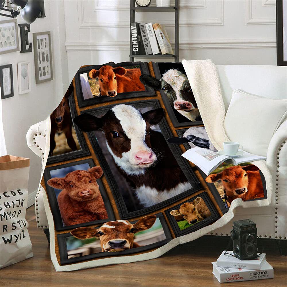Cows Pattern Cartoon Children's Printed Blanket    Home Decor Supply | Online Retail | ShoreShopper.com