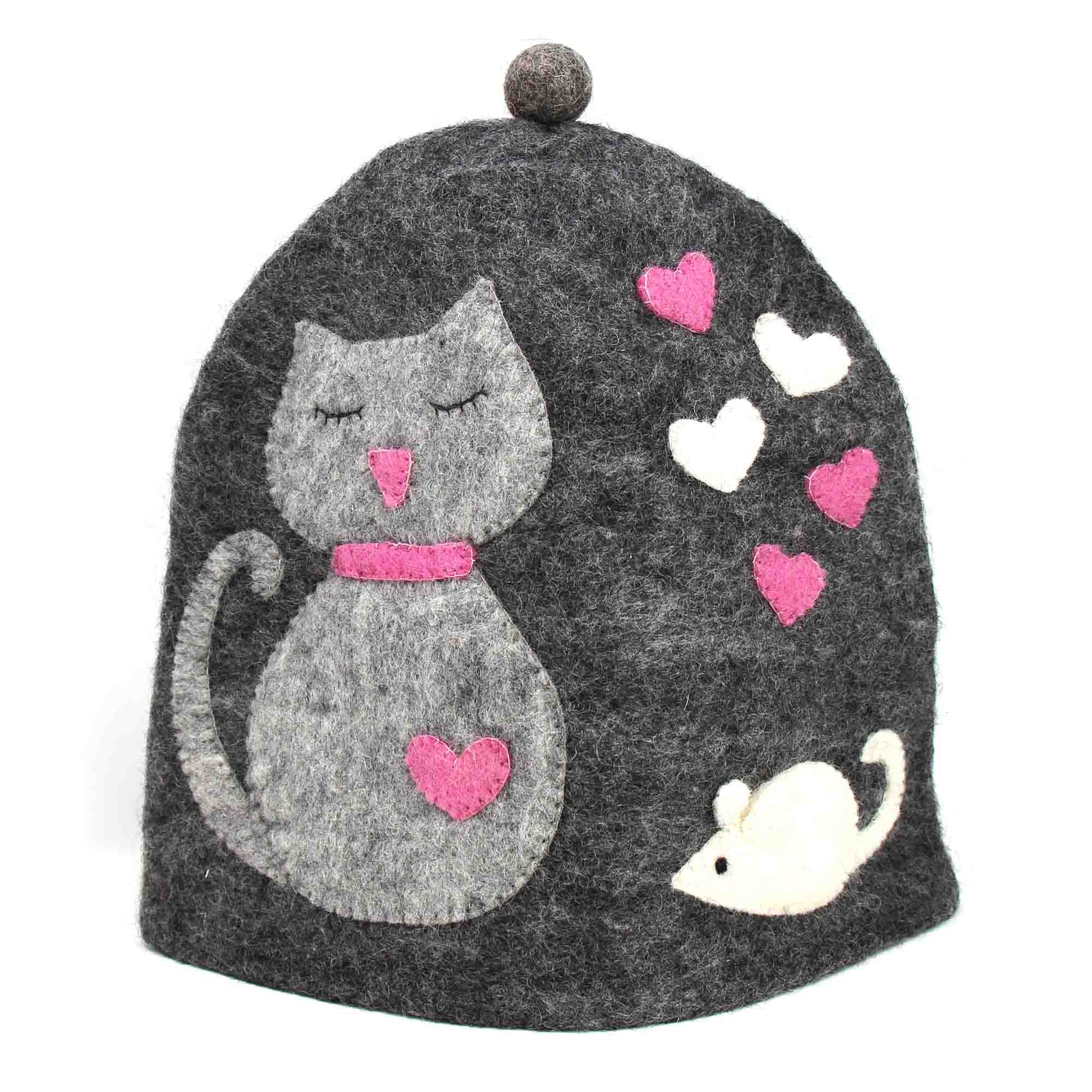 Hand Crafted Felt: Cat Tea Cozy    Home Decor Supply | Online Retail | ShoreShopper.com