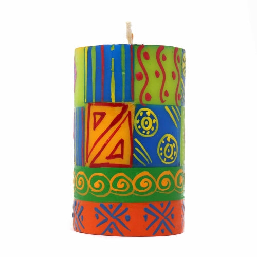 Single Boxed Hand-Painted Pillar Candle - Shahida Design - Nobunto    Home Decor Supply | Online Retail | ShoreShopper.com