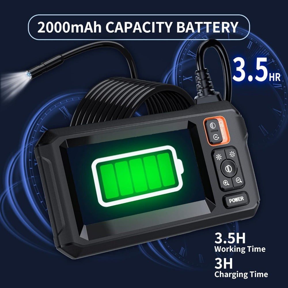 Endoscope Rechargeable Wire Cam w/ 8 LED Light 4.3" Screen 1080PHD 16ft.    Home Decor Supply | Online Retail | ShoreShopper.com