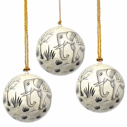 Handpainted Ornament Elephant - Pack of 3    Home Decor Supply | Online Retail | ShoreShopper.com