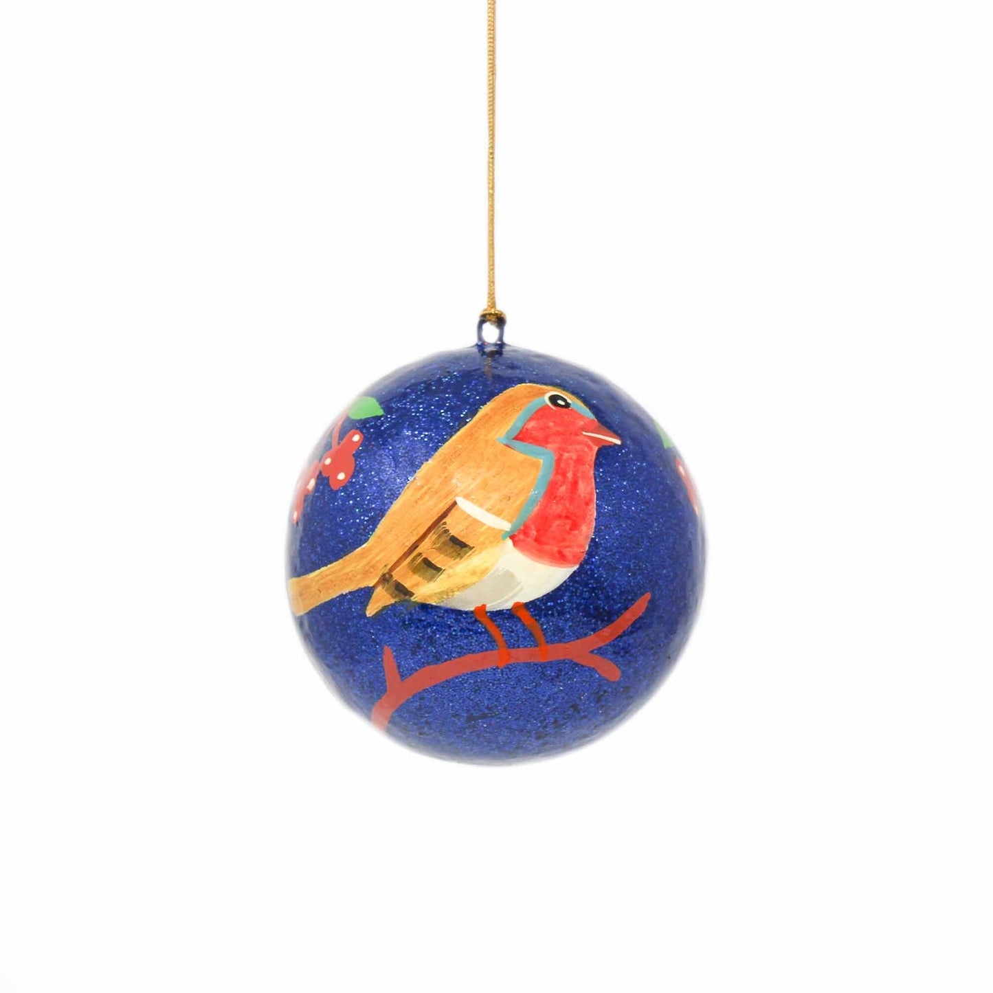 Handpainted Fox & Bird Ornaments, Set of 2    Home Decor Supply | Online Retail | ShoreShopper.com