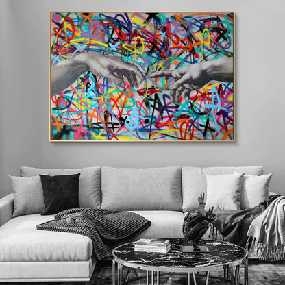 Collage Art Create Adam Famous Art Canvas Painting    Home Decor Supply | Online Retail | ShoreShopper.com