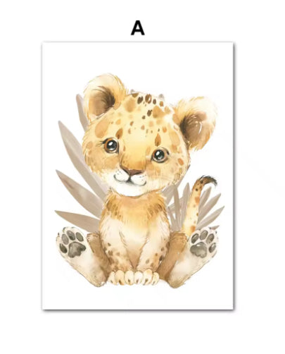 Jungle Animal Children's Room Wall Art Canvas Painting    Home Decor Supply | Online Retail | ShoreShopper.com