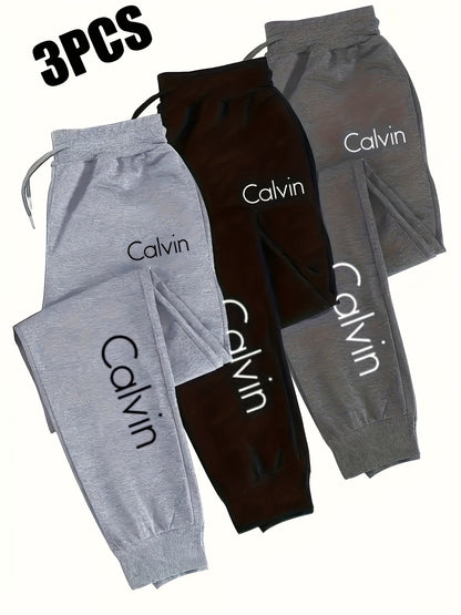3pcs Oversized Men's Casual Jogging Pants with Adjustable Elastic Drawstring Waistband, Suitable for Gym, Training, And Autumn Casual Wear. Comfortable Elastic Fabric, Breathable Material, Loose Fit, Essential for Sports Enth    Home Decor Supply | Online Retail | ShoreShopper.com