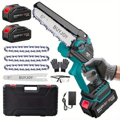 6-inch Cordless Lightweight Electric Landscaping Chainsaw w/ L-ion Battery, Chain And Fast Charger    Home Decor Supply | Online Retail | ShoreShopper.com