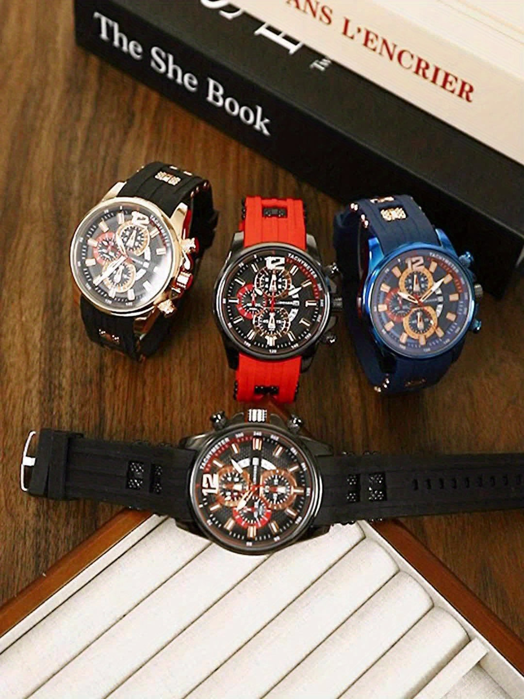 1pc Men'S Fashion Casual Quartz Watch, Silicone Strap, Date Display - Stylish Casual Wristwatch for Casual Attire, Casual Wristwatch | Sporty Watch Design | Quartz Movement, Thanksgiving, Christmas The Perfect Gift Reloj Para    Home Decor Supply | Online Retail | ShoreShopper.com