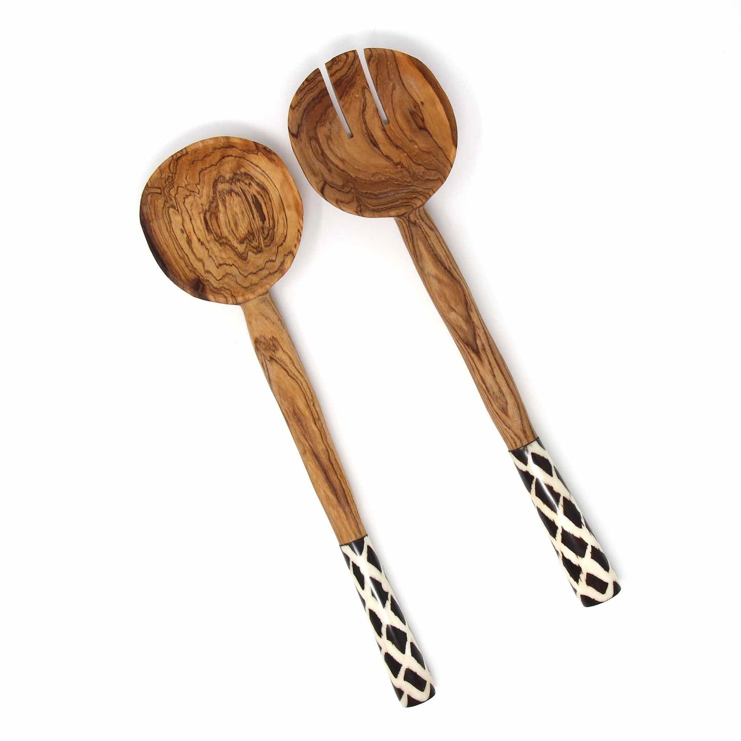 Olive Serving Set with Bone Handles 11 inch    Home Decor Supply | Online Retail | ShoreShopper.com