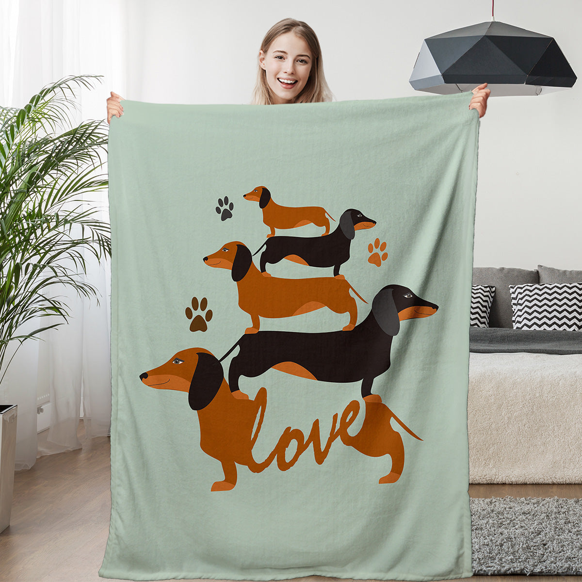 1pc Flannel German Shepherd Dog Cute Pet Theme Soft And Fluffy Multi Functional Outdoor Beach Camping Living Room Sofa Office Napping Printed Blanket    Home Decor Supply | Online Retail | ShoreShopper.com