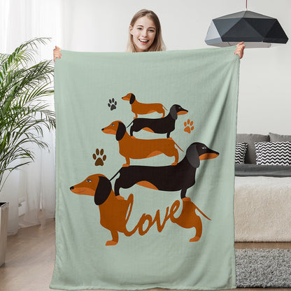 1pc Flannel German Shepherd Dog Cute Pet Theme Soft And Fluffy Multi Functional Outdoor Beach Camping Living Room Sofa Office Napping Printed Blanket    Home Decor Supply | Online Retail | ShoreShopper.com