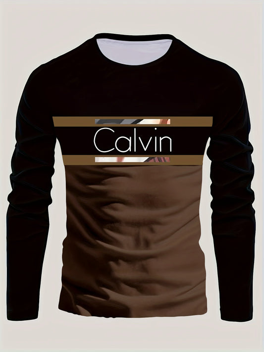 Men'S 3D Digital Printing Crew Neck Long-sleeved T-shirt | Casual Style, Slight Stretch Fabric, All Over Print, Regular Fit, Ideal for Fall/Winter, Perfect Gift for Family and Friends    Home Decor Supply | Online Retail | ShoreShopper.com