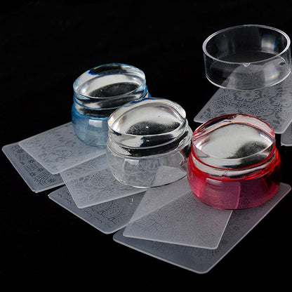 Nail Art Transparent Transfer Stamp Three-color Cover    Home Decor Supply | Online Retail | ShoreShopper.com