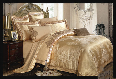 Ice Silk Jacquard European Luxury High-end Linen And Cotton Bedding Set    Home Decor Supply | Online Retail | ShoreShopper.com