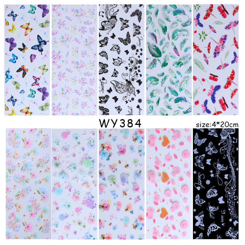 Leopard Snake Floral  Nail Art Sticker    Home Decor Supply | Online Retail | ShoreShopper.com