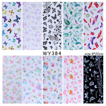 Leopard Snake Floral  Nail Art Sticker    Home Decor Supply | Online Retail | ShoreShopper.com