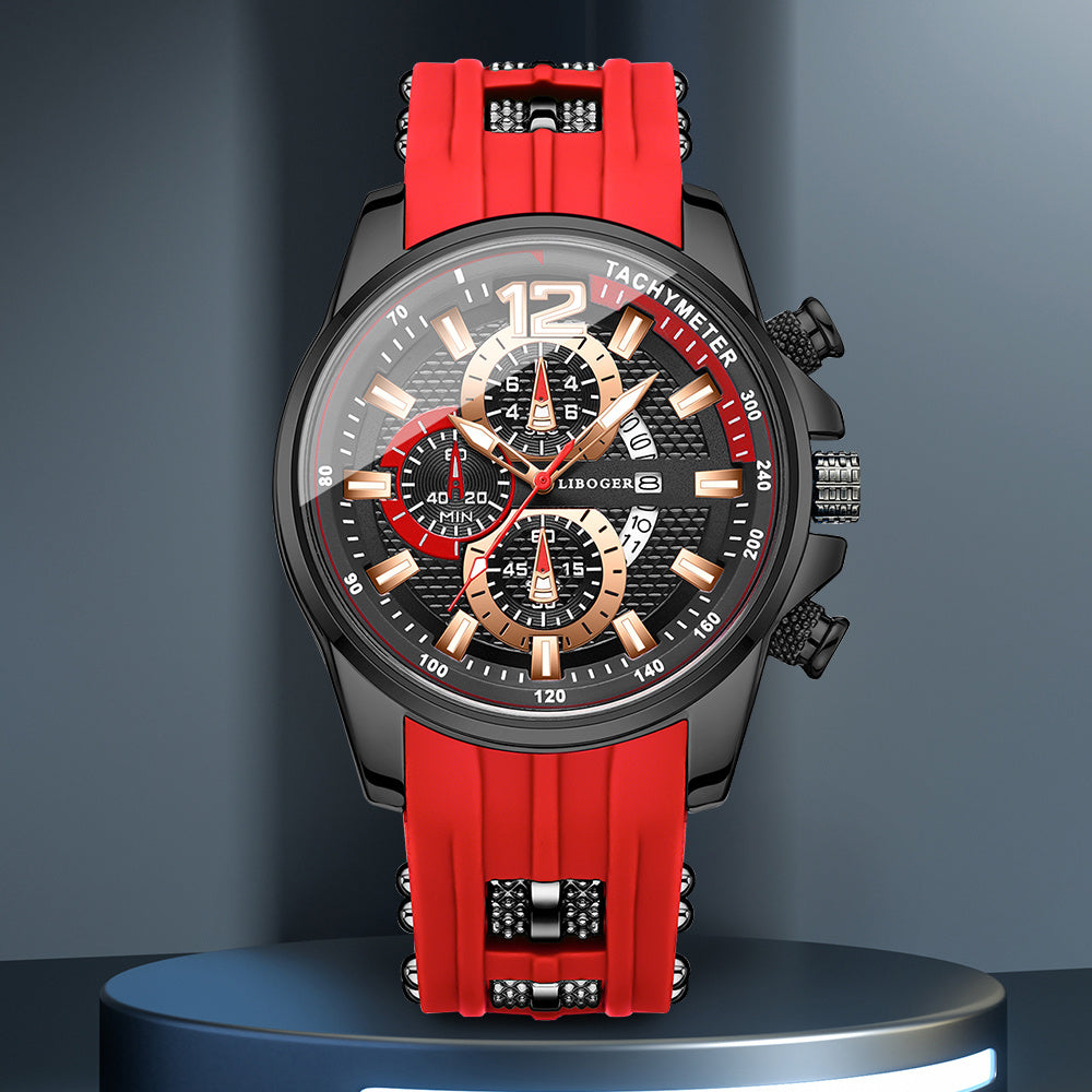 1pc Men'S Fashion Casual Quartz Watch, Silicone Strap, Date Display - Stylish Casual Wristwatch for Casual Attire, Casual Wristwatch | Sporty Watch Design | Quartz Movement, Thanksgiving, Christmas The Perfect Gift Reloj Para    Home Decor Supply | Online Retail | ShoreShopper.com