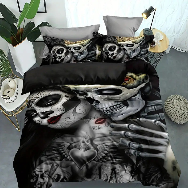 Rose Skull Printed Home Textile Bedding Suit    Home Decor Supply | Online Retail | ShoreShopper.com