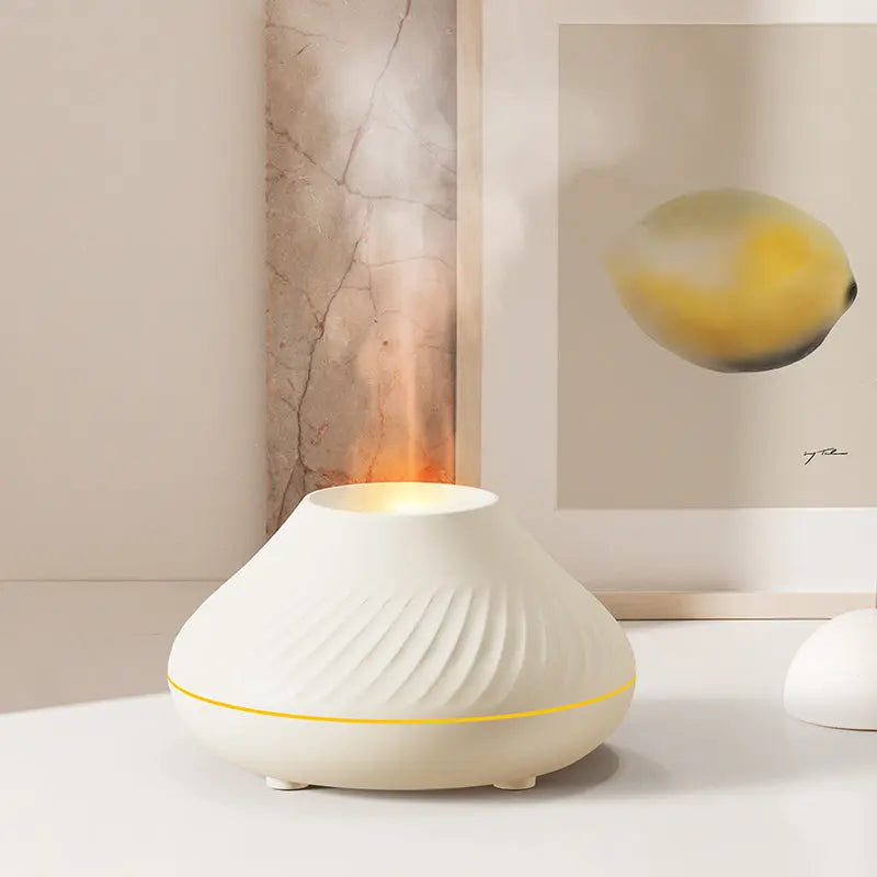 RGB Flame Aroma Diffuser & Volcanic Humidifier - 130ml Essential Oil Mist Maker - ShoreCo.Shop
