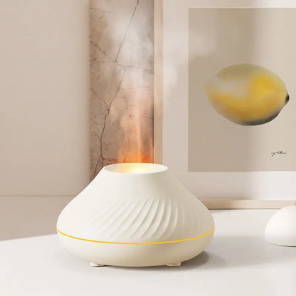 RGB Flame Aroma Diffuser & Volcanic Humidifier - 130ml Essential Oil Mist Maker - ShoreCo.Shop