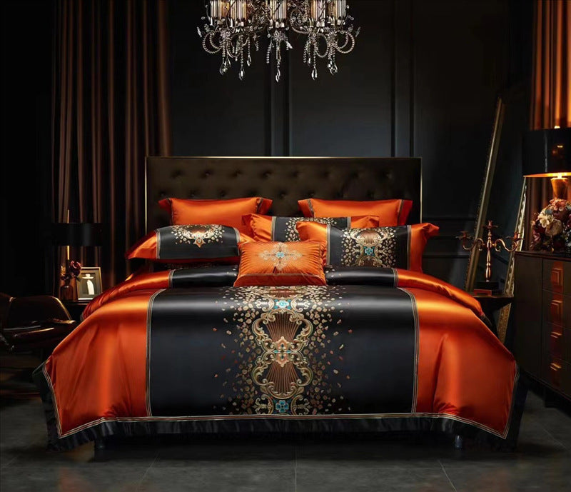 Silk Cotton Embroidery Four-piece Set Bed Sheet Bedspread    Home Decor Supply | Online Retail | ShoreShopper.com