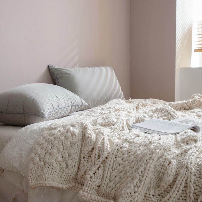 Hand-woven Thick Wool Blankets Sofa Towels And Blankets Upholstered And Photographed Blankets    Home Decor Supply | Online Retail | ShoreShopper.com