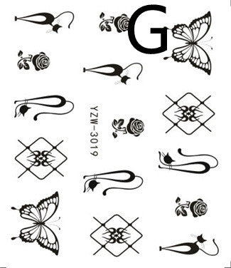 Black Butterfly Nail Art Stickers Accessories    Home Decor Supply | Online Retail | ShoreShopper.com