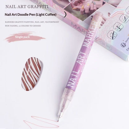 Doodle Nail Art Pen 12-color Liner Paint Brush Nail    Home Decor Supply | Online Retail | ShoreShopper.com
