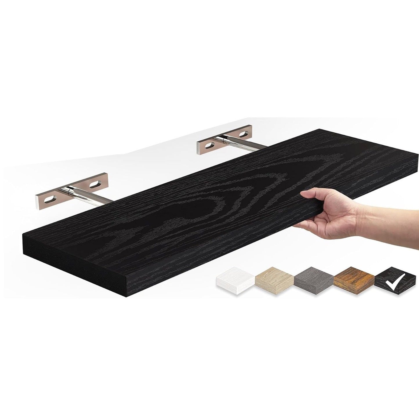 Solid Wood Floating Wall Shelf - Minimalist Hanging Storage for Home and Office    Home Decor Supply | Online Retail | ShoreShopper.com