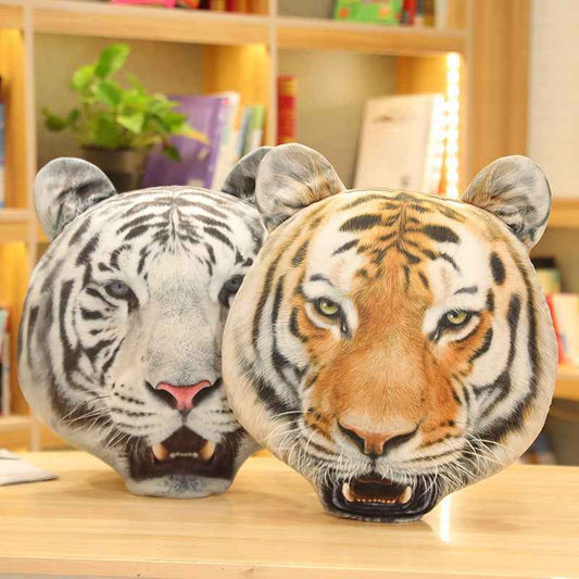 Pillow Simulation Tiger Head Plush Toy Sofa Pillow