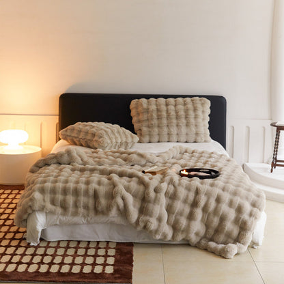 The Fur Rabbit Hair Sofa Blanket Is Simple And Luxurious    Home Decor Supply | Online Retail | ShoreShopper.com